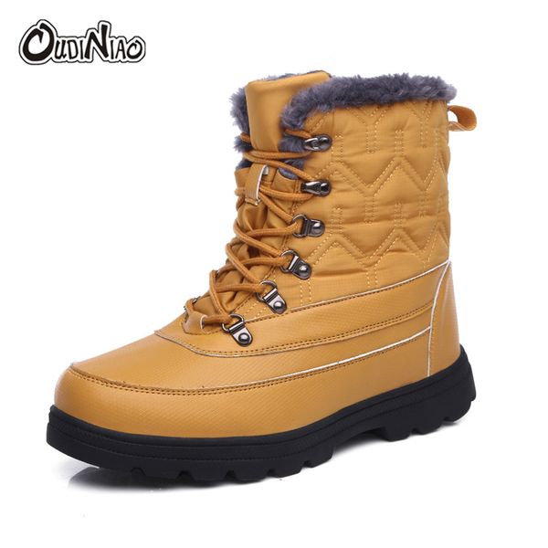 oudiniao 2019 new winter waterproof snow men boots shoes with fur plush warm male casual women mid calf boot sneakers unisex, Black
oudiniao 2019 new winter waterproof snow men boots shoes with fur plush warm male casual women mid calf boot sneakers unisex, Black