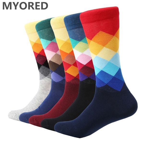 myored 5 pair/lot men's socks combed cotton jacquard bright color diamond mens business socks casual dress wedding gift, Black
myored 5 pair/lot men's socks combed cotton jacquard bright color diamond mens business socks casual dress wedding gift, Black