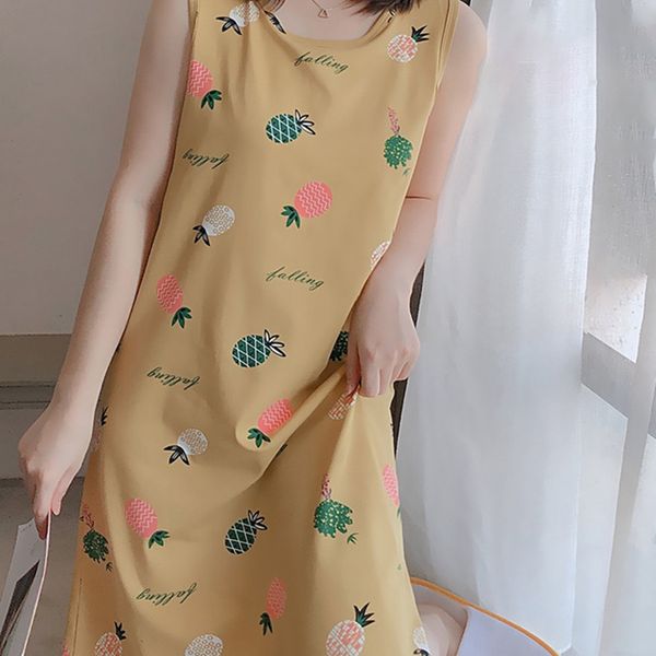 women cartoon print nightgown with chest pads sleep dress summer knee-length nightdress, Black;red
women cartoon print nightgown with chest pads sleep dress summer knee-length nightdress, Black;red