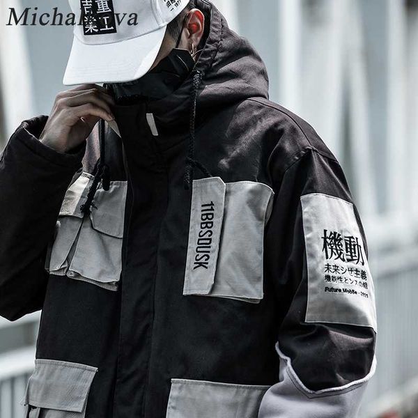 michalkova japan vintage multi pockets patchwork parkas men hip hop casual thick padded jackets harajuku windbreaker streetwear, Black
michalkova japan vintage multi pockets patchwork parkas men hip hop casual thick padded jackets harajuku windbreaker streetwear, Black