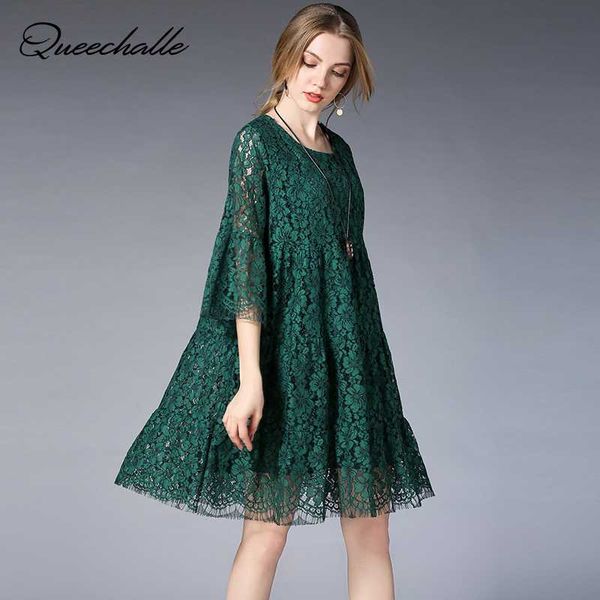 queechalle green red black lace dress for women three quarter hollow out flare sleeve a-line dress 3xl 4xl 5xl sweet party, Black;gray
queechalle green red black lace dress for women three quarter hollow out flare sleeve a-line dress 3xl 4xl 5xl sweet party, Black;gray