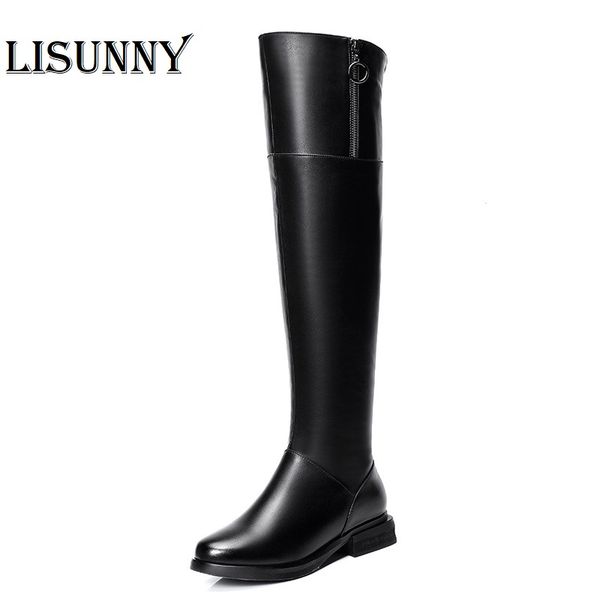 2020 over knee boots women new latest genuine leather high boots women flat large size fashion thigh high women's, Black
2020 over knee boots women new latest genuine leather high boots women flat large size fashion thigh high women's, Black