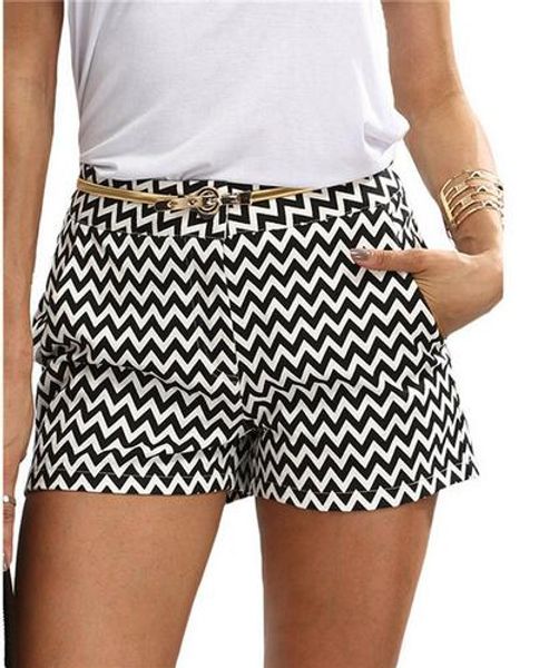 new fashion plaid shorts woman shorts summer black and white mid waist casual pocket straight shorts sale