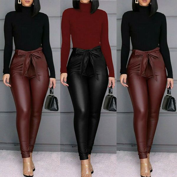 hirigin ladies girls pant fashion casual solid women's pu leather stretchy skinny pencil trousers high waisted slim pants, Black;white
hirigin ladies girls pant fashion casual solid women's pu leather stretchy skinny pencil trousers high waisted slim pants, Black;white