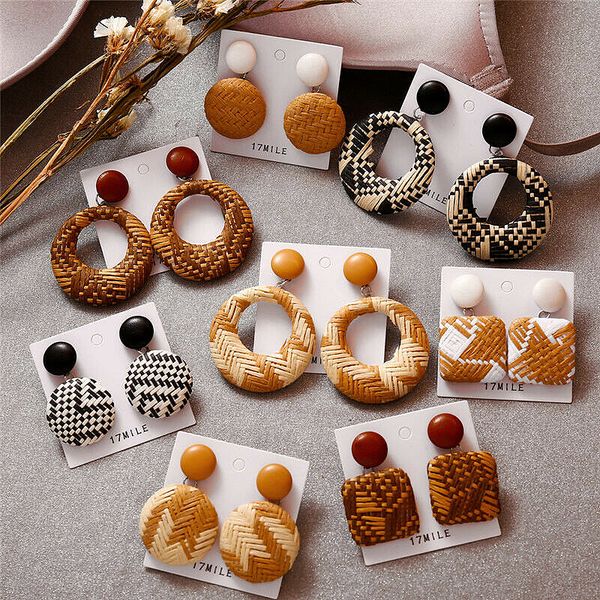 rattan dangle fashion jewelry geometric circle 2019 wood earrings women bamboo, Silver
rattan dangle fashion jewelry geometric circle 2019 wood earrings women bamboo, Silver