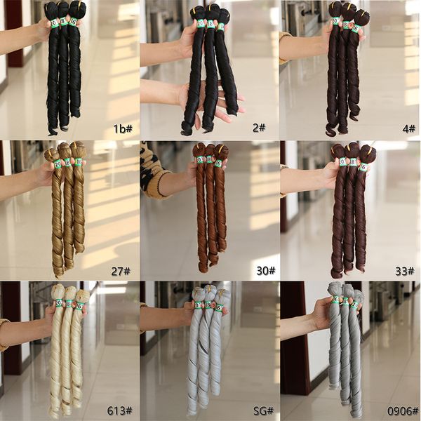 double weft long fummi spring curl hair bundles 3pcs/lot heat resistant synthetic hair weave 9 colors hair extensions, Black
double weft long fummi spring curl hair bundles 3pcs/lot heat resistant synthetic hair weave 9 colors hair extensions, Black