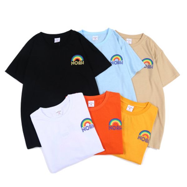 mens brand rainbow t-shirt ins fashion short sleeve print tee youthful style loose hot trend t-shirt, White;black
mens brand rainbow t-shirt ins fashion short sleeve print tee youthful style loose hot trend t-shirt, White;black