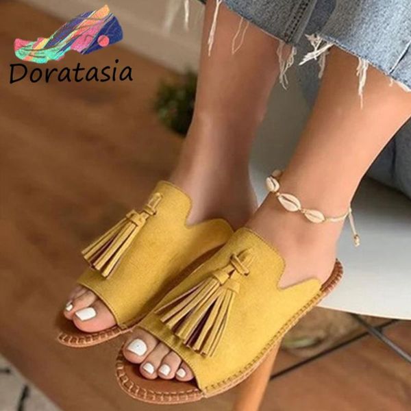doratasia женщины open toe плоские туфли 2020 повседневный скользят по handmade сандалии женщин fringe летней тапочки, Black
doratasia женщины open toe плоские туфли 2020 повседневный скользят по handmade сандалии женщин fringe летней тапочки, Black