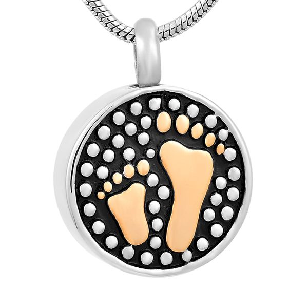 h8537 human ashes memorial jewelry gold foot print in my heart urn pendant stainless cremation jewelry for ash of loved one, Silver
h8537 human ashes memorial jewelry gold foot print in my heart urn pendant stainless cremation jewelry for ash of loved one, Silver