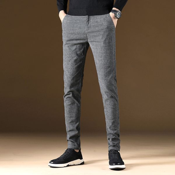 business cotton fashion classic blended grid straight spring autumn men trousers slim fit casual men pants, Black
business cotton fashion classic blended grid straight spring autumn men trousers slim fit casual men pants, Black