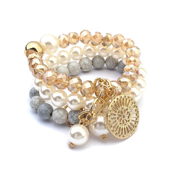 fashion pearl crystal stone bracelet women multilayer winding hollow round pendant bracelet pulseras mujer female gift, Black
fashion pearl crystal stone bracelet women multilayer winding hollow round pendant bracelet pulseras mujer female gift, Black