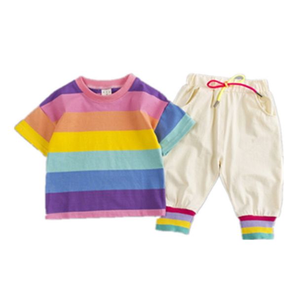 baby boy girls clothes casual short sleeve rainbow print t-shirt pant suits costume, White
baby boy girls clothes casual short sleeve rainbow print t-shirt pant suits costume, White