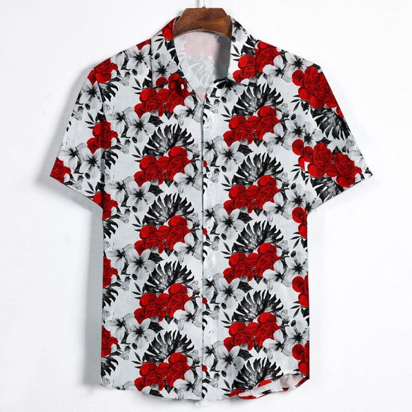 summer shirt for man cotton mens hawaiian printed dress shirt loose short sleeve tropic beach surfing nightclub floral shirts, White;black
summer shirt for man cotton mens hawaiian printed dress shirt loose short sleeve tropic beach surfing nightclub floral shirts, White;black