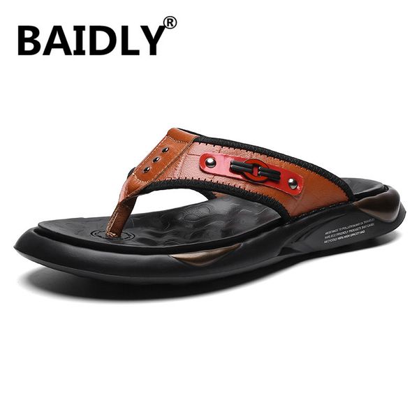 brand genuine leather men's flip flops luxury slippers men beach casual sandals summer for men fashion male water shoes, Black
brand genuine leather men's flip flops luxury slippers men beach casual sandals summer for men fashion male water shoes, Black