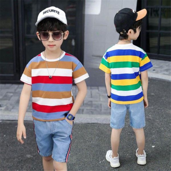 clothing sets summer children boys clothes strips t-shirt patch shorts 2pcs/sets child fashion casual wear kids cotton tracksuits big boy, White
clothing sets summer children boys clothes strips t-shirt patch shorts 2pcs/sets child fashion casual wear kids cotton tracksuits big boy, White