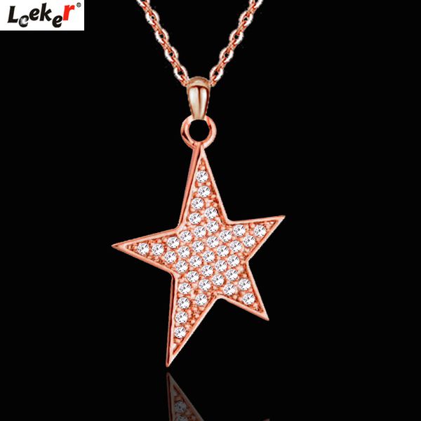 leeker dazzling crystal star pendant necklace choker rose gold silver color chain for women custom jewelry accessories 053 lk8
leeker dazzling crystal star pendant necklace choker rose gold silver color chain for women custom jewelry accessories 053 lk8