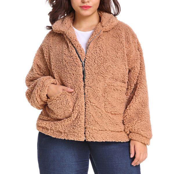 women lamb faux fur jacket coat turn down collar cardigan furry fur parka warm fluffy outerwear teddy coat flocking bomber#j30, Black
women lamb faux fur jacket coat turn down collar cardigan furry fur parka warm fluffy outerwear teddy coat flocking bomber#j30, Black