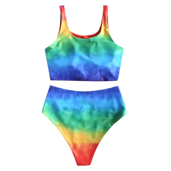 women print swimwear push-up padded bra beach bikini set two piece rainbow gradient swimsuit summer new beachwear #yl10, White;black
women print swimwear push-up padded bra beach bikini set two piece rainbow gradient swimsuit summer new beachwear #yl10, White;black