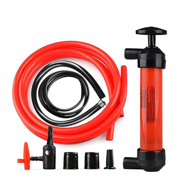 

new portable manual oil pump siphon tube car hose fuel gas extractor transfer sucker