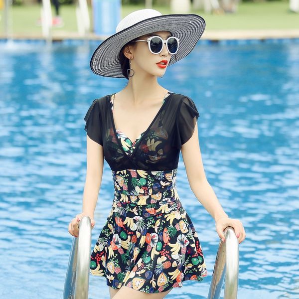 rozew one-piece dress swimsuit dress skirt type steel support small chest gathered slim swimsuit female belly-covering slim conservativ, White;black
rozew one-piece dress swimsuit dress skirt type steel support small chest gathered slim swimsuit female belly-covering slim conservativ, White;black
