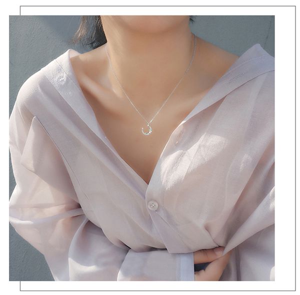 korean version of the flash diamond irregular crescent temperament moon s925 sterling silver necklace clavicle chain wild temperament gift
korean version of the flash diamond irregular crescent temperament moon s925 sterling silver necklace clavicle chain wild temperament gift