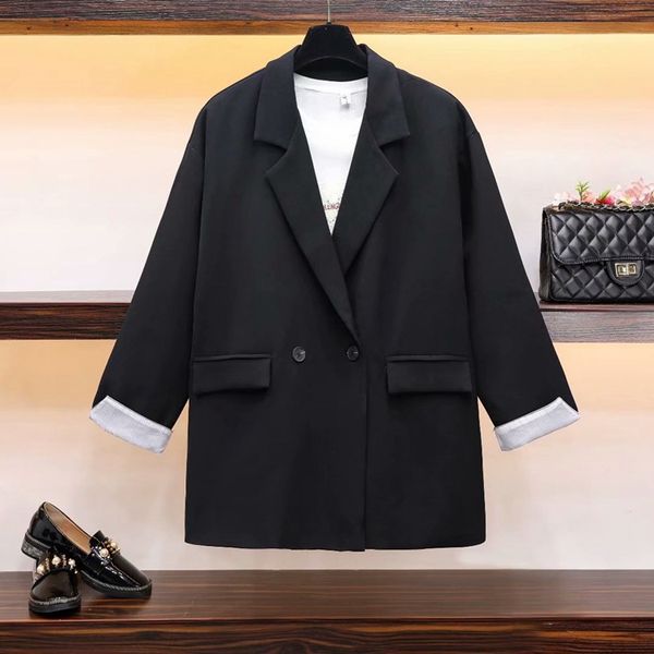 plus size casual blazers 2019 autumn women fashion loose long sleeve suit f61-8111, White;black
plus size casual blazers 2019 autumn women fashion loose long sleeve suit f61-8111, White;black