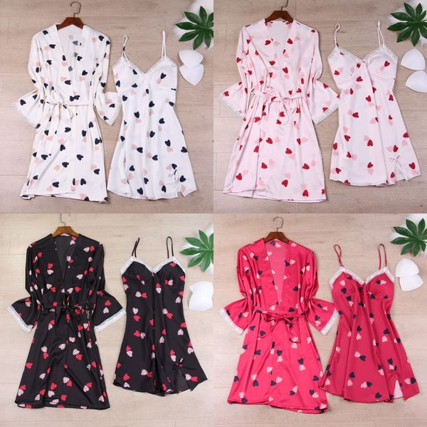 7b4xj imitation silk sling nightgown with chest pad nightgown two-piece home clothes sling pajamas pajamas women's leisure home clothes, Blue;red
7b4xj imitation silk sling nightgown with chest pad nightgown two-piece home clothes sling pajamas pajamas women's leisure home clothes, Blue;red