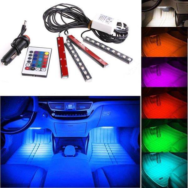 amadfjd 4pcs 9led remote control colorful rgb car interior floor atmosphere light strip with 24 key remote controller
amadfjd 4pcs 9led remote control colorful rgb car interior floor atmosphere light strip with 24 key remote controller