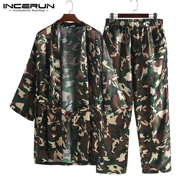 incerun polyester fashion long loose bath robes men camouflage nightgown cardigan personal 2019 comfortable pajamas, Black;brown
incerun polyester fashion long loose bath robes men camouflage nightgown cardigan personal 2019 comfortable pajamas, Black;brown