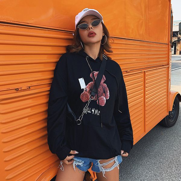 women bear print fashion hoodies cotton warm loose hooded sweatshirt autumn winter female casual pocket outfit streetwear 2019, Black
women bear print fashion hoodies cotton warm loose hooded sweatshirt autumn winter female casual pocket outfit streetwear 2019, Black