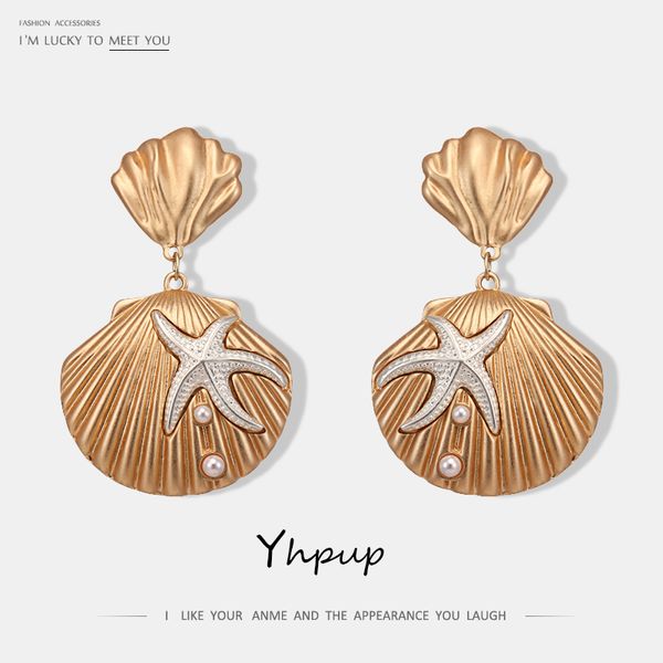 yhpup fashion brand shell geometric dangle earrings starfish zinc alloy vintage gold earrings for women brincos office jewelry, Silver
yhpup fashion brand shell geometric dangle earrings starfish zinc alloy vintage gold earrings for women brincos office jewelry, Silver