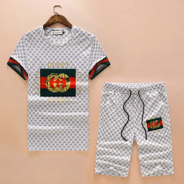 2019 summer new short-sleeved t-shirt suit hhip hop men's fashion trend luxurys designers brands large size men's, White
2019 summer new short-sleeved t-shirt suit hhip hop men's fashion trend luxurys designers brands large size men's, White