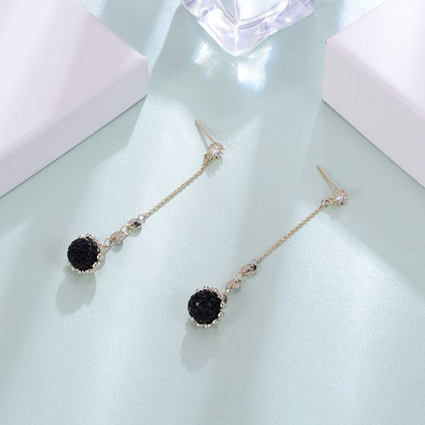 long earrings for women black fruit elegant gold ear hook zircon insert girls long chain drop dangler fashion jewelry birthday, Silver
long earrings for women black fruit elegant gold ear hook zircon insert girls long chain drop dangler fashion jewelry birthday, Silver