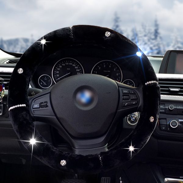 rhinestone car steering wheel cover plush covered pearl diamond steering-wheel covers women girls accessories
rhinestone car steering wheel cover plush covered pearl diamond steering-wheel covers women girls accessories