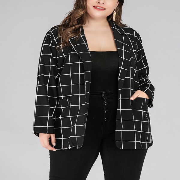 large size suit jacket 5xl 6xl 7xl 8xl bust 133cm fashion women's lattice lapel long sleeve pocket straight casual suit, White;black
large size suit jacket 5xl 6xl 7xl 8xl bust 133cm fashion women's lattice lapel long sleeve pocket straight casual suit, White;black