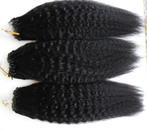 kinky straight micro loop ring human hair extensions 300g 100% human micro bead links remy hair corase yaki pre bonded hair extension, Black
kinky straight micro loop ring human hair extensions 300g 100% human micro bead links remy hair corase yaki pre bonded hair extension, Black