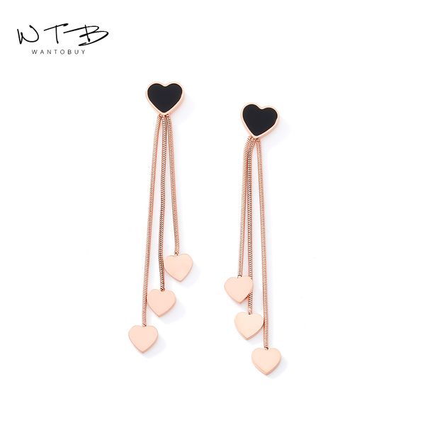 wantobuy charm jewelry stainless steel earrings rose gold color enamel heart i love you tassel drop earrings for women gala gift, Silver
wantobuy charm jewelry stainless steel earrings rose gold color enamel heart i love you tassel drop earrings for women gala gift, Silver