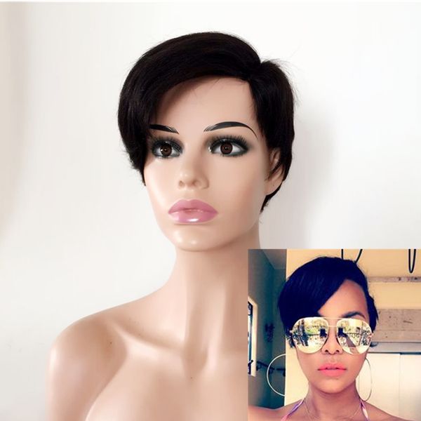 short bob human hair side part lace front wig brazilian virgin glueless straight machine pixie cut wigs with bangs for black women natural c, Black;brown
short bob human hair side part lace front wig brazilian virgin glueless straight machine pixie cut wigs with bangs for black women natural c, Black;brown