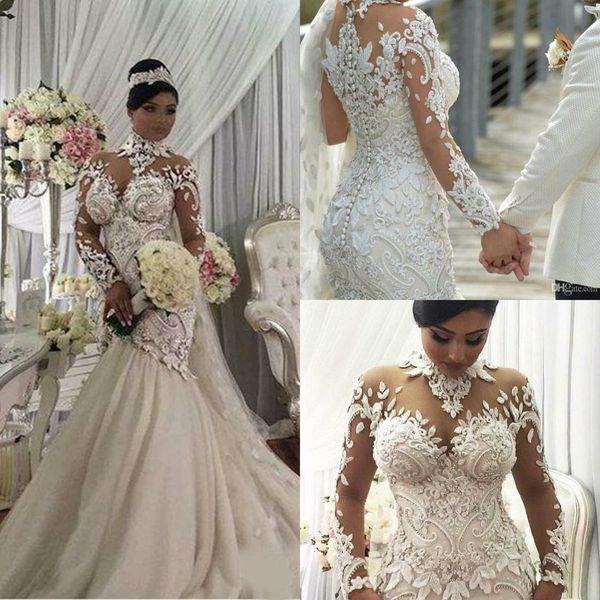 azzaria haute plus size long sleeve mermaid wedding dresses 2019 nigeria high neck lace dubai arabic castle wedding gowns beads bridal, White
azzaria haute plus size long sleeve mermaid wedding dresses 2019 nigeria high neck lace dubai arabic castle wedding gowns beads bridal, White