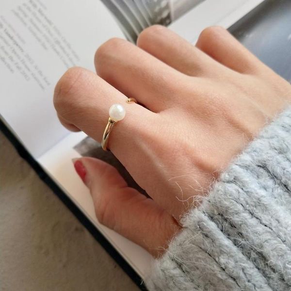 mlkenly small pearl golden ring for women thin ring minimalist 925 sterling silver open jewelry, Golden;silver
mlkenly small pearl golden ring for women thin ring minimalist 925 sterling silver open jewelry, Golden;silver