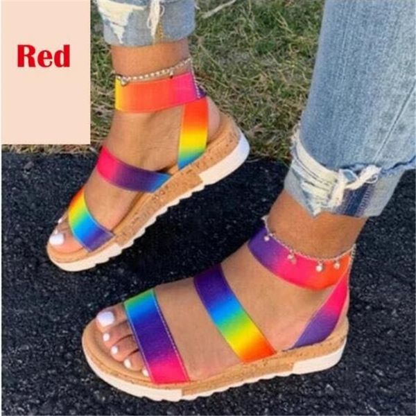 summer multi color platform sandals rainbow ins sandals big size 35-43 female summer multi color shoes flat women's shoes, Black
summer multi color platform sandals rainbow ins sandals big size 35-43 female summer multi color shoes flat women's shoes, Black