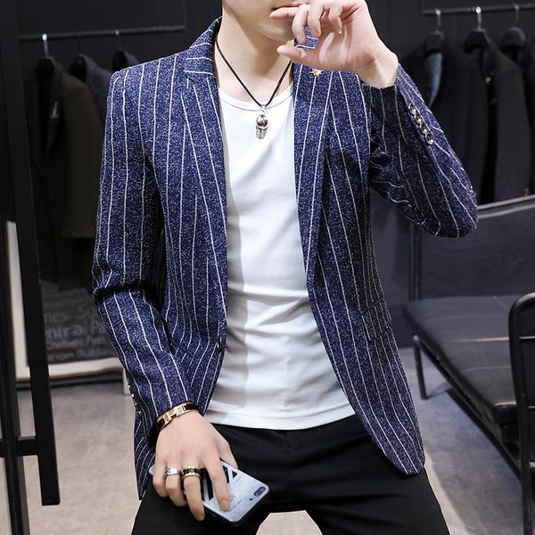 men's suits & blazers 2021 autumn british style fashion stripes printed casual men blazer jacket groom wedding party prom suit m-4xl, White;black
men's suits & blazers 2021 autumn british style fashion stripes printed casual men blazer jacket groom wedding party prom suit m-4xl, White;black