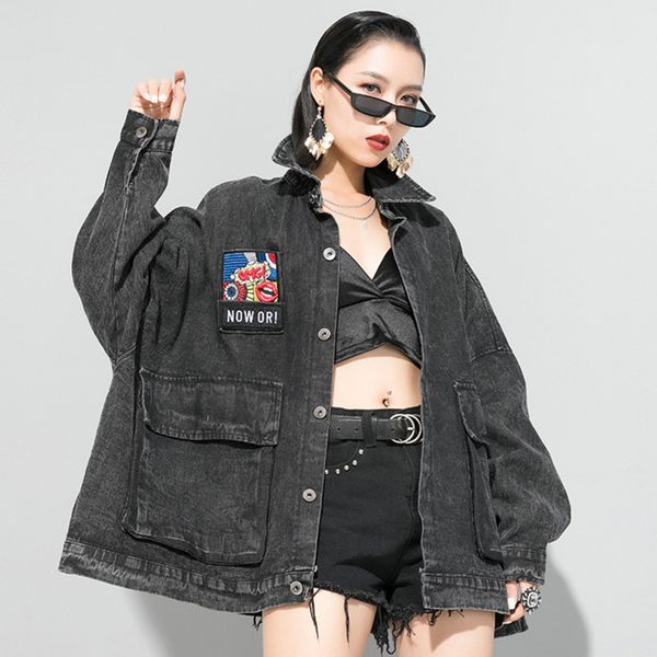 qing mo черный синий женщины джинсовый пальто 2020 горячая женщины streetwear сыпучие coat женский вышивка outwear zqy3135, Tan;black
qing mo черный синий женщины джинсовый пальто 2020 горячая женщины streetwear сыпучие coat женский вышивка outwear zqy3135, Tan;black