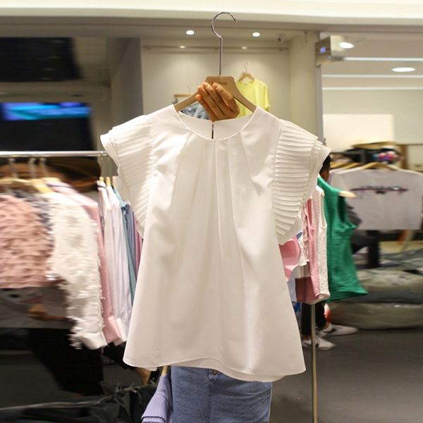 women's clothing solid white black women blouse o-neck short sleeve blusas pleated female korean fahion loose casual shirts
women's clothing solid white black women blouse o-neck short sleeve blusas pleated female korean fahion loose casual shirts