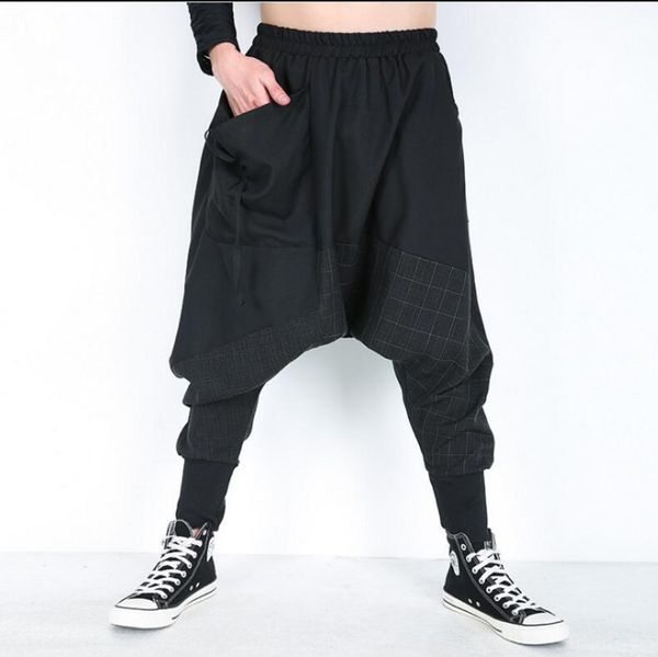 new 2019 men's clothing loose sagging pants haren all-match leisure pants leg beam personality singer costumes, Black
new 2019 men's clothing loose sagging pants haren all-match leisure pants leg beam personality singer costumes, Black
