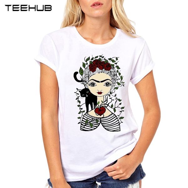 teehub 2019 new women fashion novelty girl and black cat printed t-shirt casual short sleeve t shirt, White
teehub 2019 new women fashion novelty girl and black cat printed t-shirt casual short sleeve t shirt, White