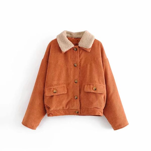 2020 women jacket autumn winter new coat temperament thickened corduroy lapel fashion simple cotton long sleeve wild coat ll6, Black
2020 women jacket autumn winter new coat temperament thickened corduroy lapel fashion simple cotton long sleeve wild coat ll6, Black