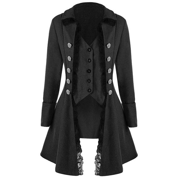 women retro lace button decor vintage long sleeve victorian coat gothic corset rock women cosplay steampunk jacket, Black;brown
women retro lace button decor vintage long sleeve victorian coat gothic corset rock women cosplay steampunk jacket, Black;brown