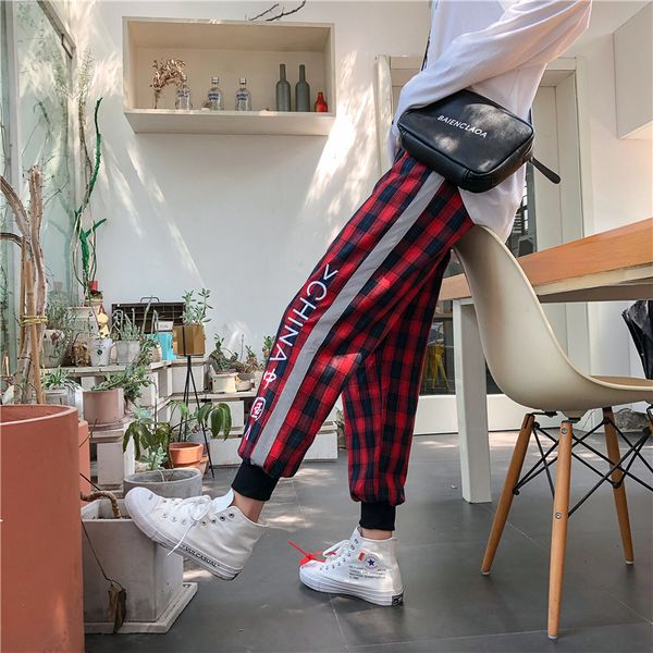 autumn new men's loose personality fashion cotton temperament lattice wild self-cultivation harlan nine points casual pants, Black
autumn new men's loose personality fashion cotton temperament lattice wild self-cultivation harlan nine points casual pants, Black