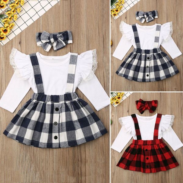 toddler kids girls long sleeve sets outfits plaid ruffle lace suspender skirts headbands toddler girl clothing sets outfits, White
toddler kids girls long sleeve sets outfits plaid ruffle lace suspender skirts headbands toddler girl clothing sets outfits, White